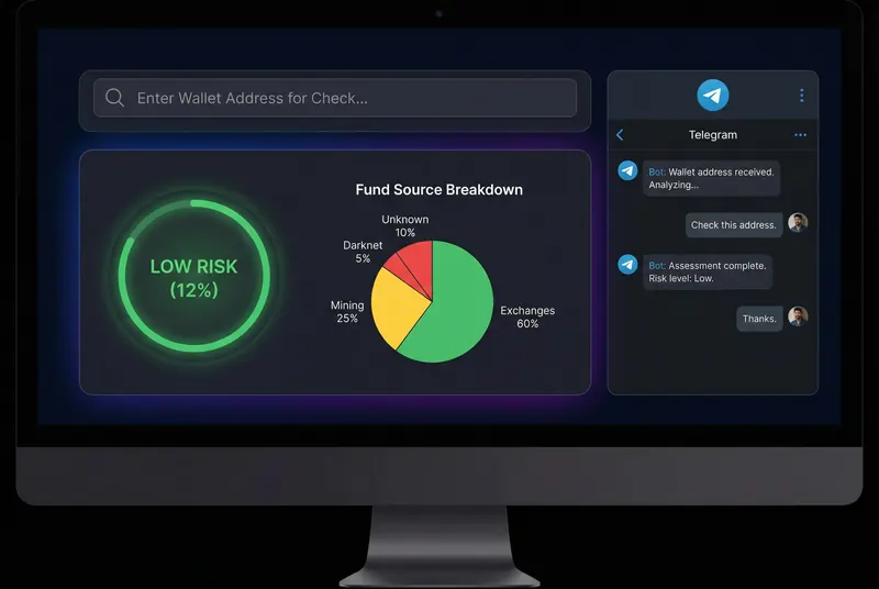 AMLBot — Telegramボット統合によるウォレットリスクチェックインターフェース