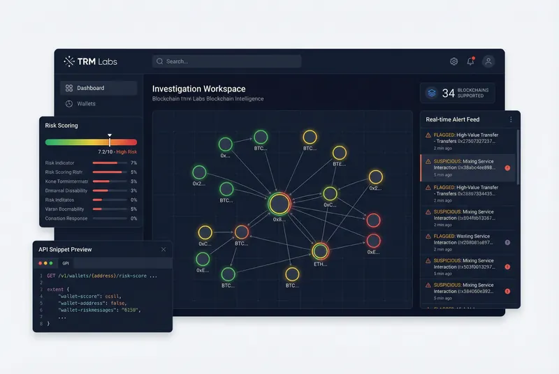 TRM Labs — 調査ツールを備えたブロックチェーンインテリジェンスプラットフォーム